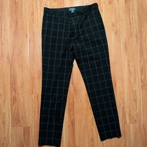 Men's Black Checkered Pants